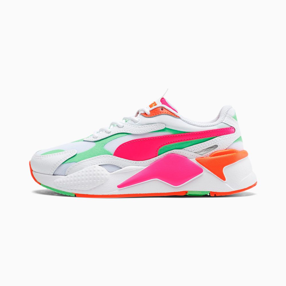Puma RS-X³ Crazy Lány Sportcipő - Fehér/Rózsaszín/Zöld ( Hungary - VEQYH4017 )